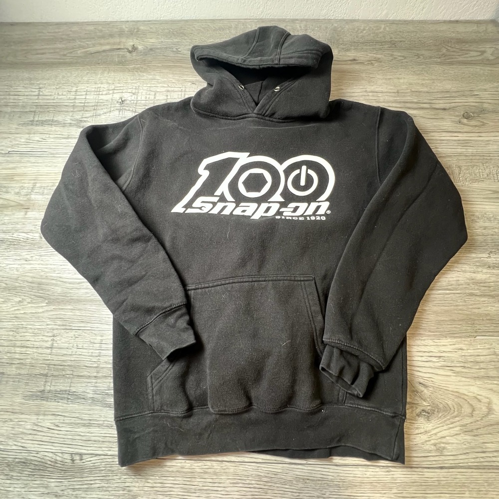 Snap-on Hoodie Mens Large Black 100th Anniversary Graphic Pullover Sweatshirt